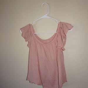Crop top off the shoulder blush blouse